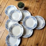 9 Ceylan soup plates from Creil and Montereau Labrador