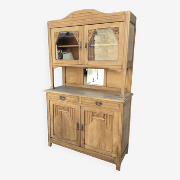 Two-body oak sideboard from the 1940s; stripped