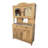 Two-body oak sideboard from the 1940s; stripped