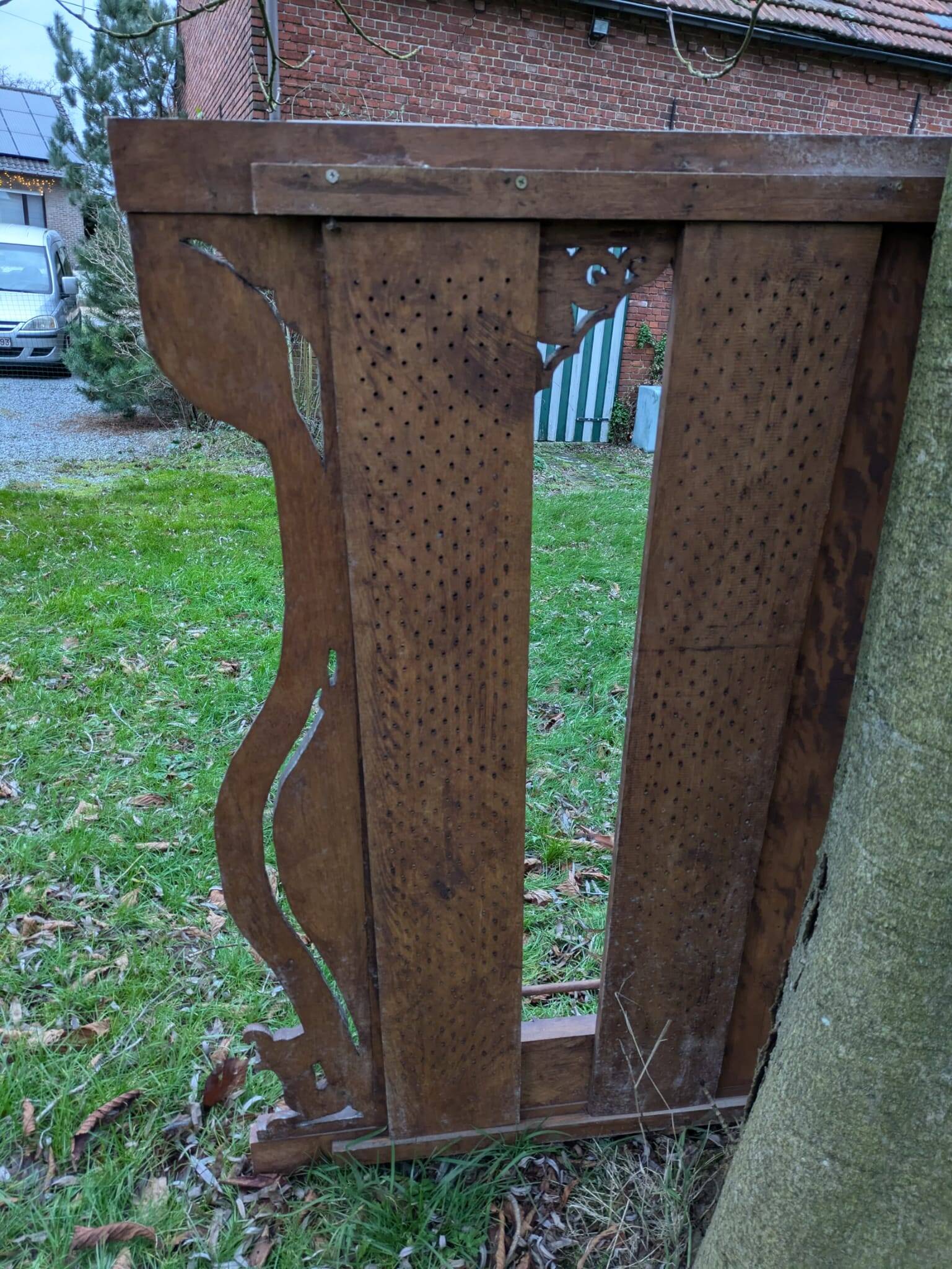 Vintage Wooden Newari Window From Nepal