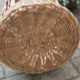 Vintage rattan bar trolley