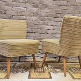 Pair of vintage 1960s cocktail armchairs
