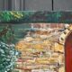 Oil on canvas by Claude Claveau wall with red door 20th century