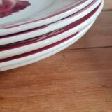 Service of 10 plates in Digoin earthenware