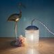 Vintage glass globe portable lamp or table lamp