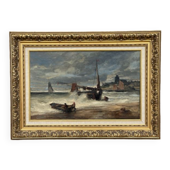 Alfred Ponroy (1823-1876) Oil on canvas Marine