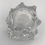 Crystal vase with relief spike decor 1.8 kg