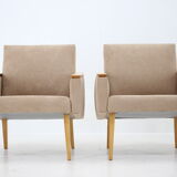 Paire de fauteuils du milieu du siècle, Tchécoslovaquie