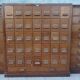 Apothecary or trade cabinet in fir with 53 drawers.