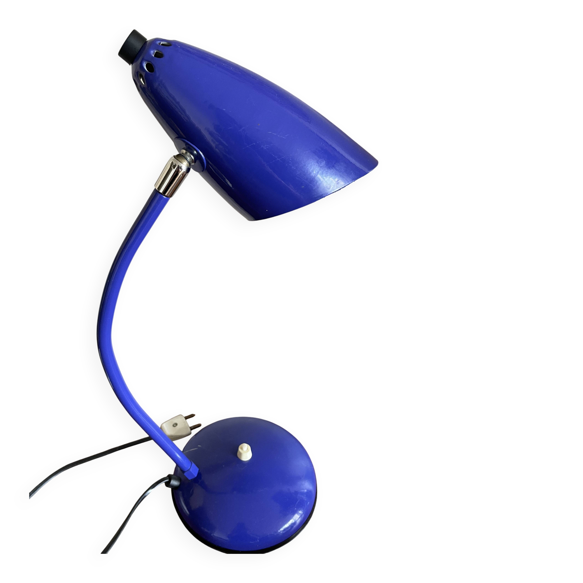 Vintage blue iron lamp