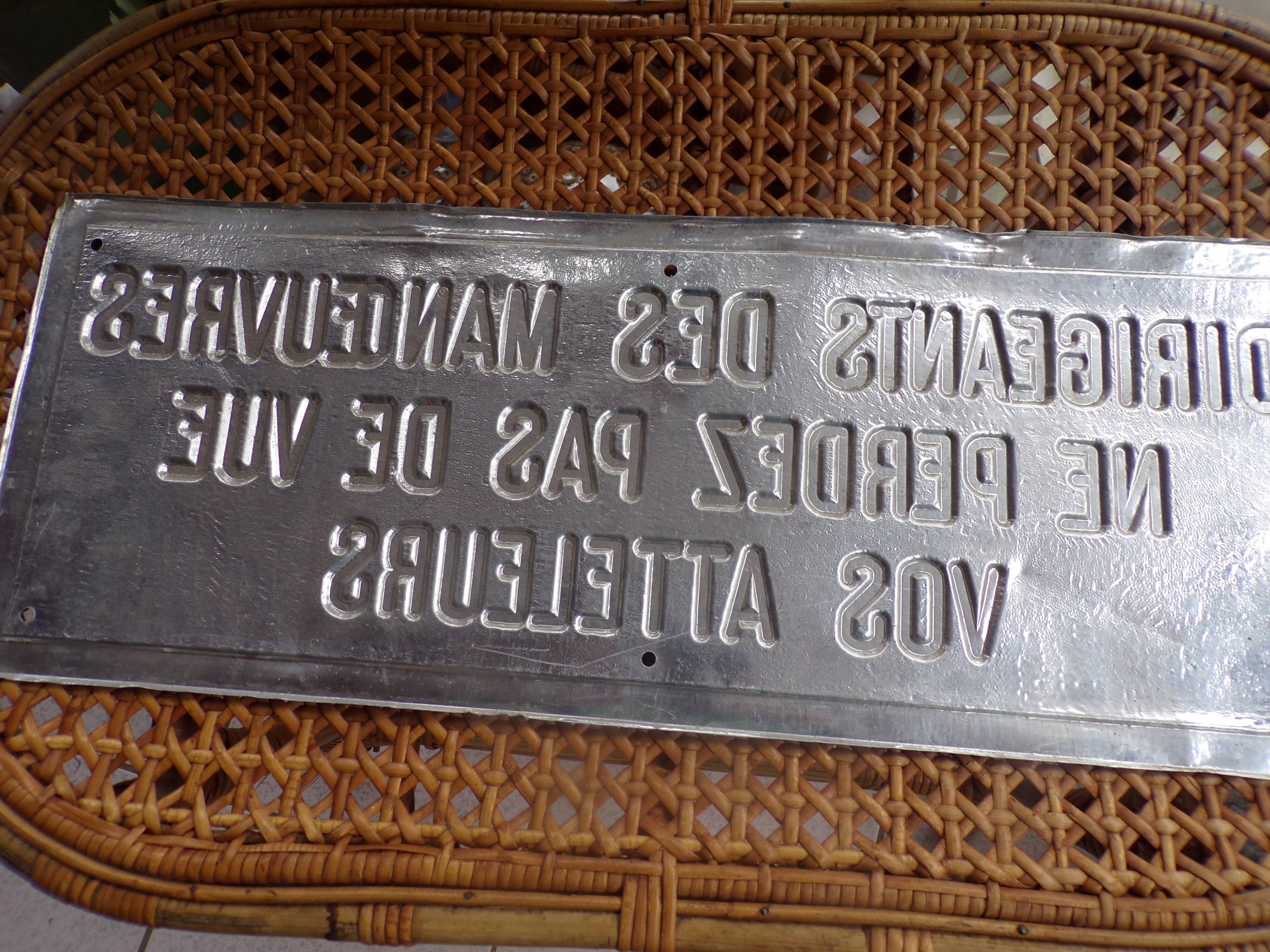 aluminium sncf plate