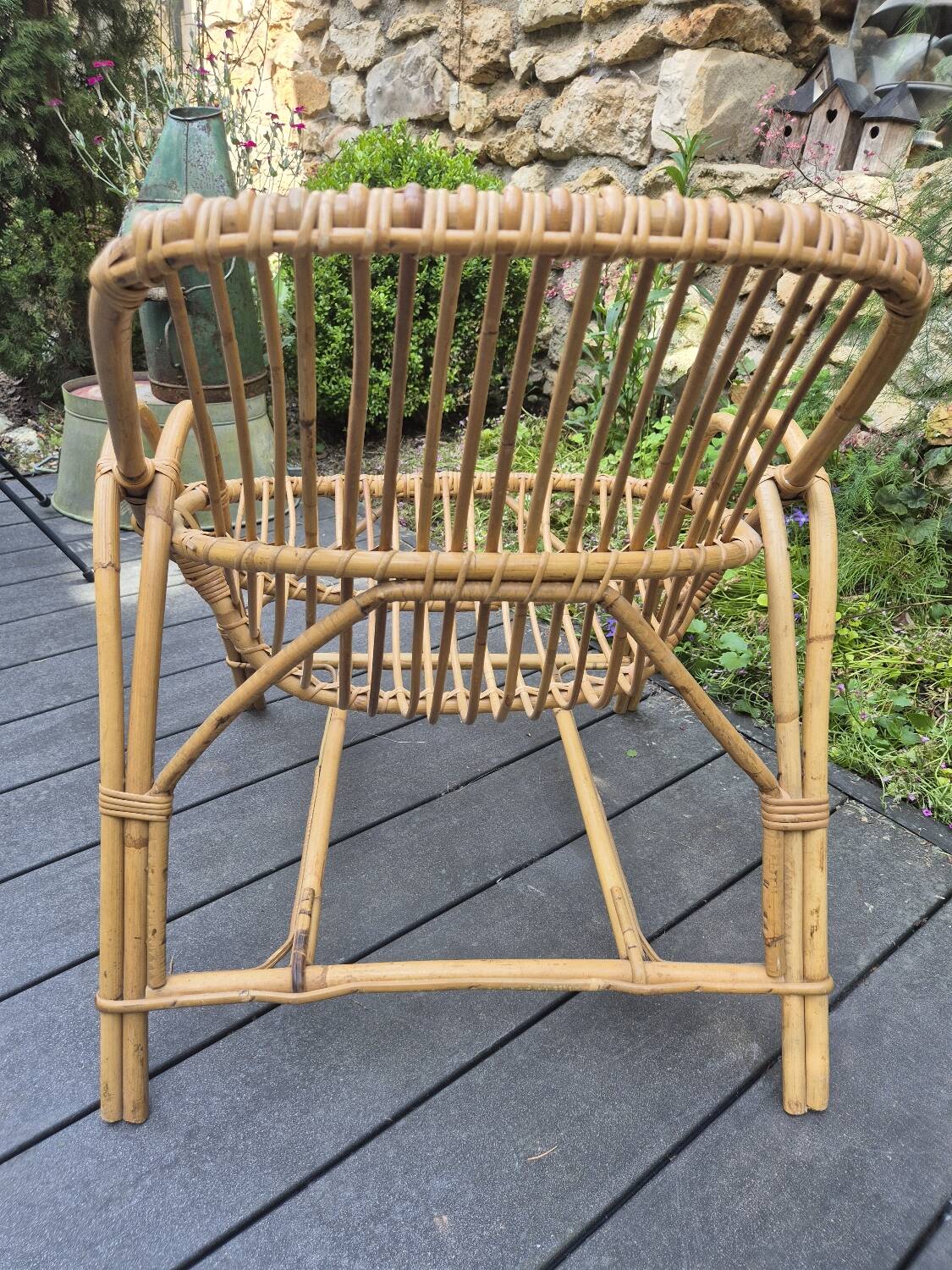 Rattan armchairs