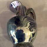 Jug in gres flame of rambervillers reflection blue green golden