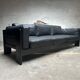 Bastiano leather canapé in black by Tobia Scarpa for Knoll