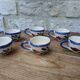 Ensemble de 6 petites tasses style Quimper, Bayeux, Rouen