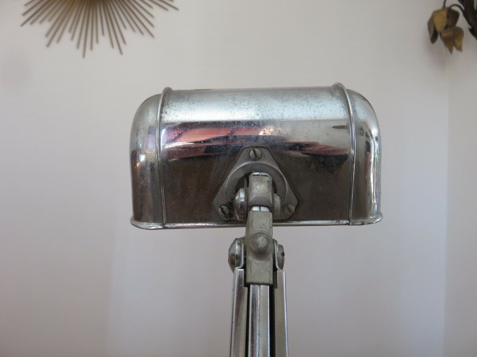 Pair of Art Deco lamps in chrome brass and Carrara marble 30s 40s