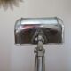 Pair of Art Deco lamps in chrome brass and Carrara marble 30s 40s