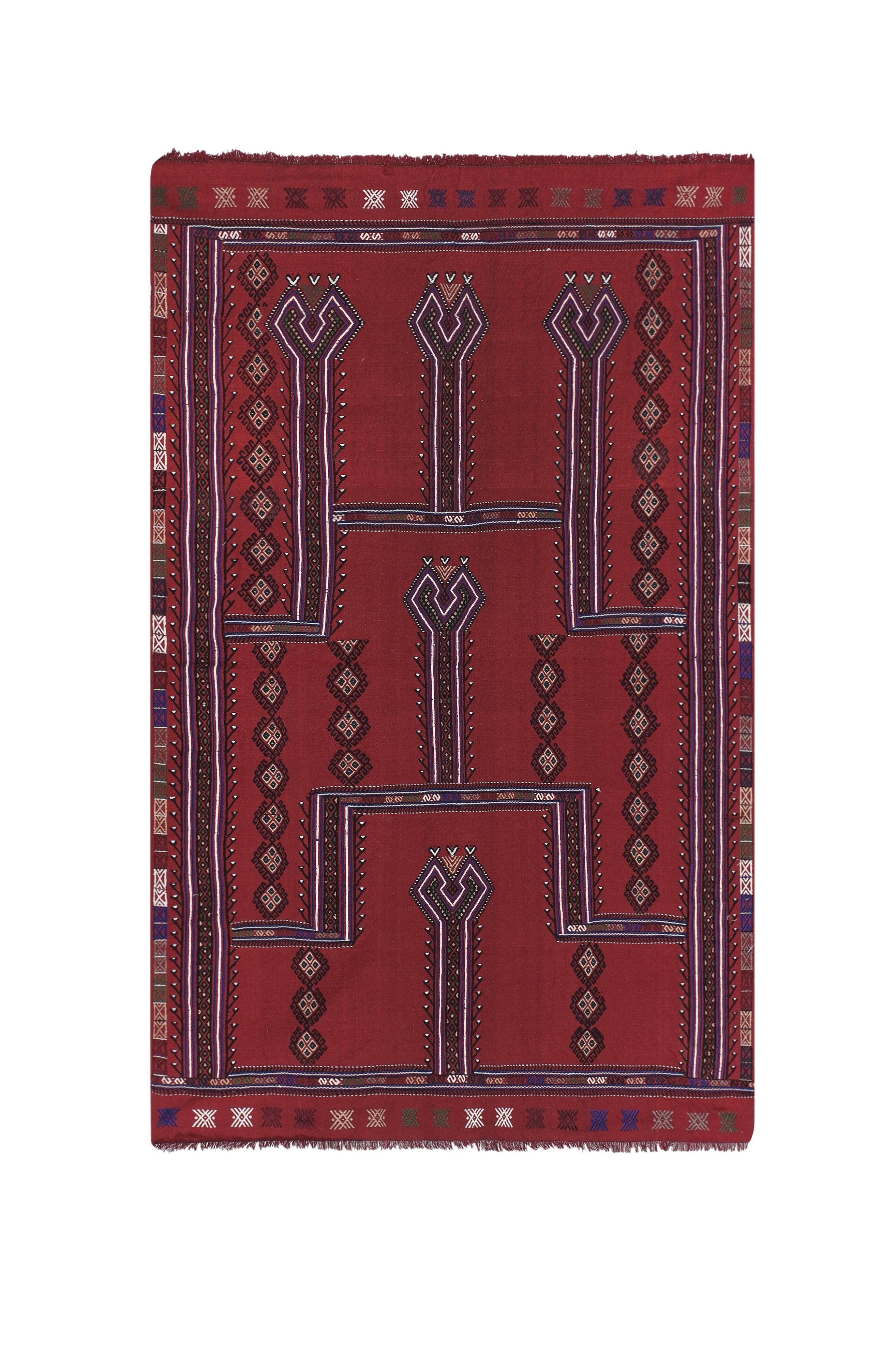 Vintage Turkish Oushak Handwoven Rug 144x240 cm