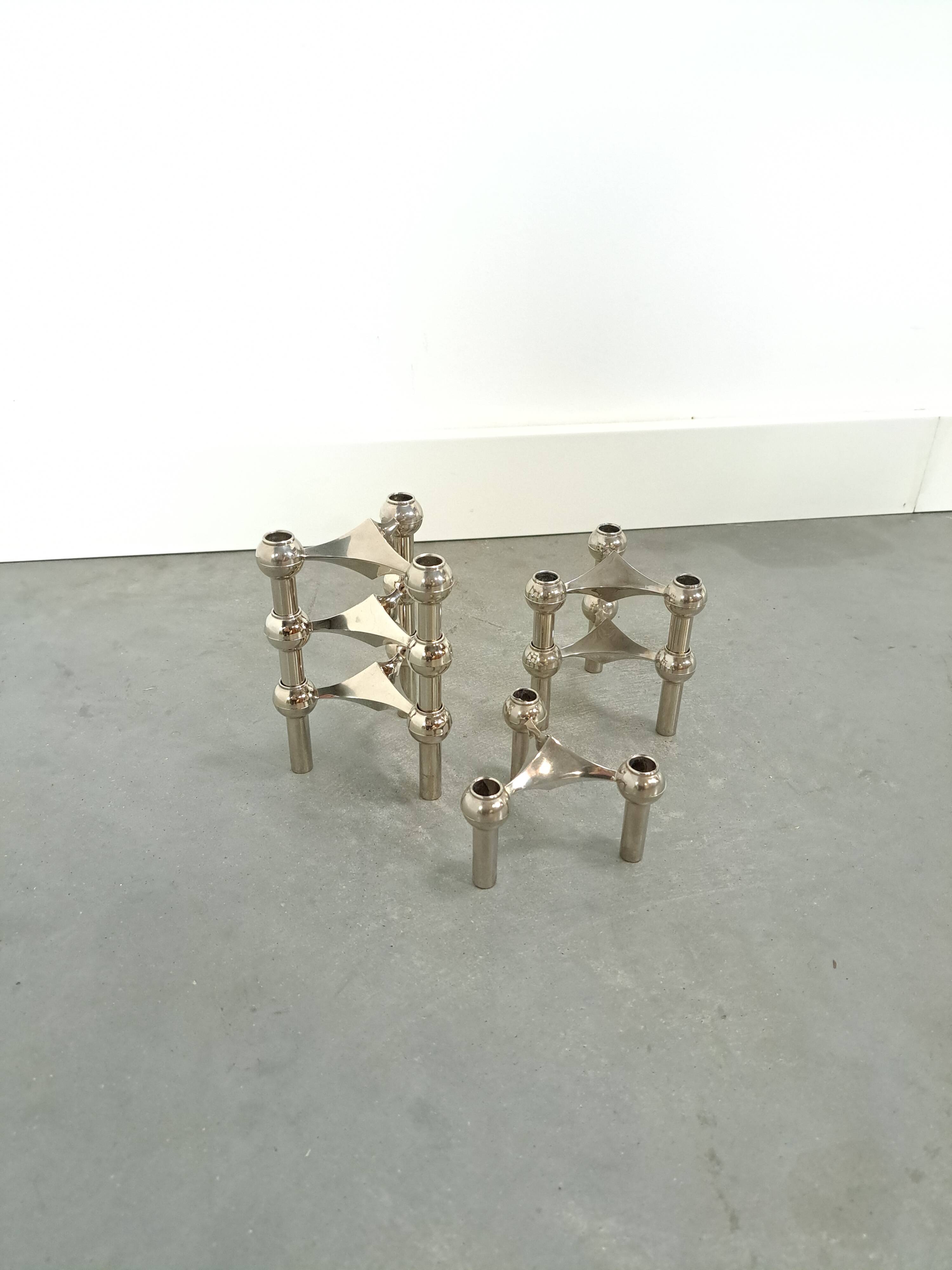 Design Nagel Stoff set kandelaren vintage