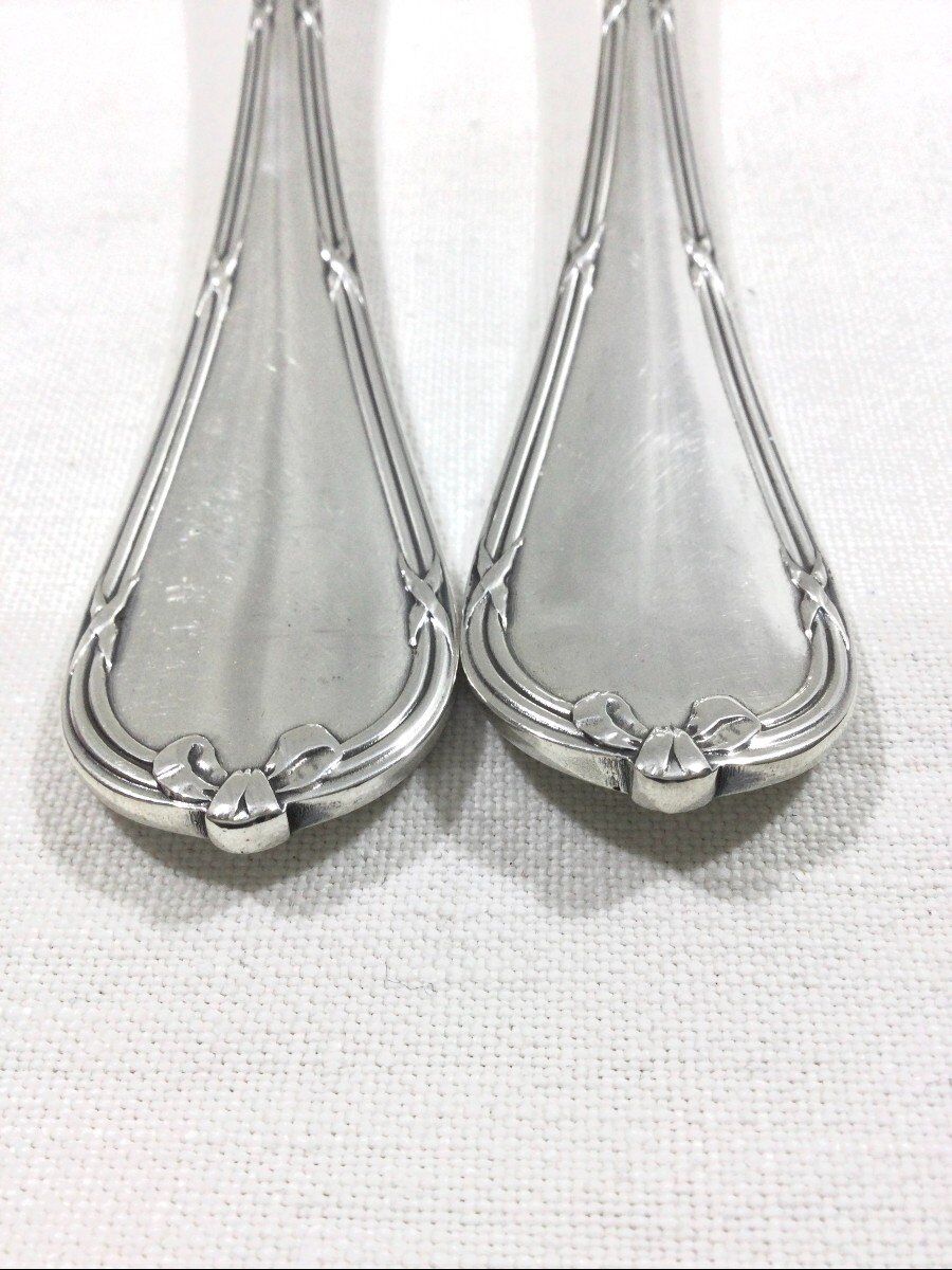 Christofle - Cross ribbon Model Salad Cutlery