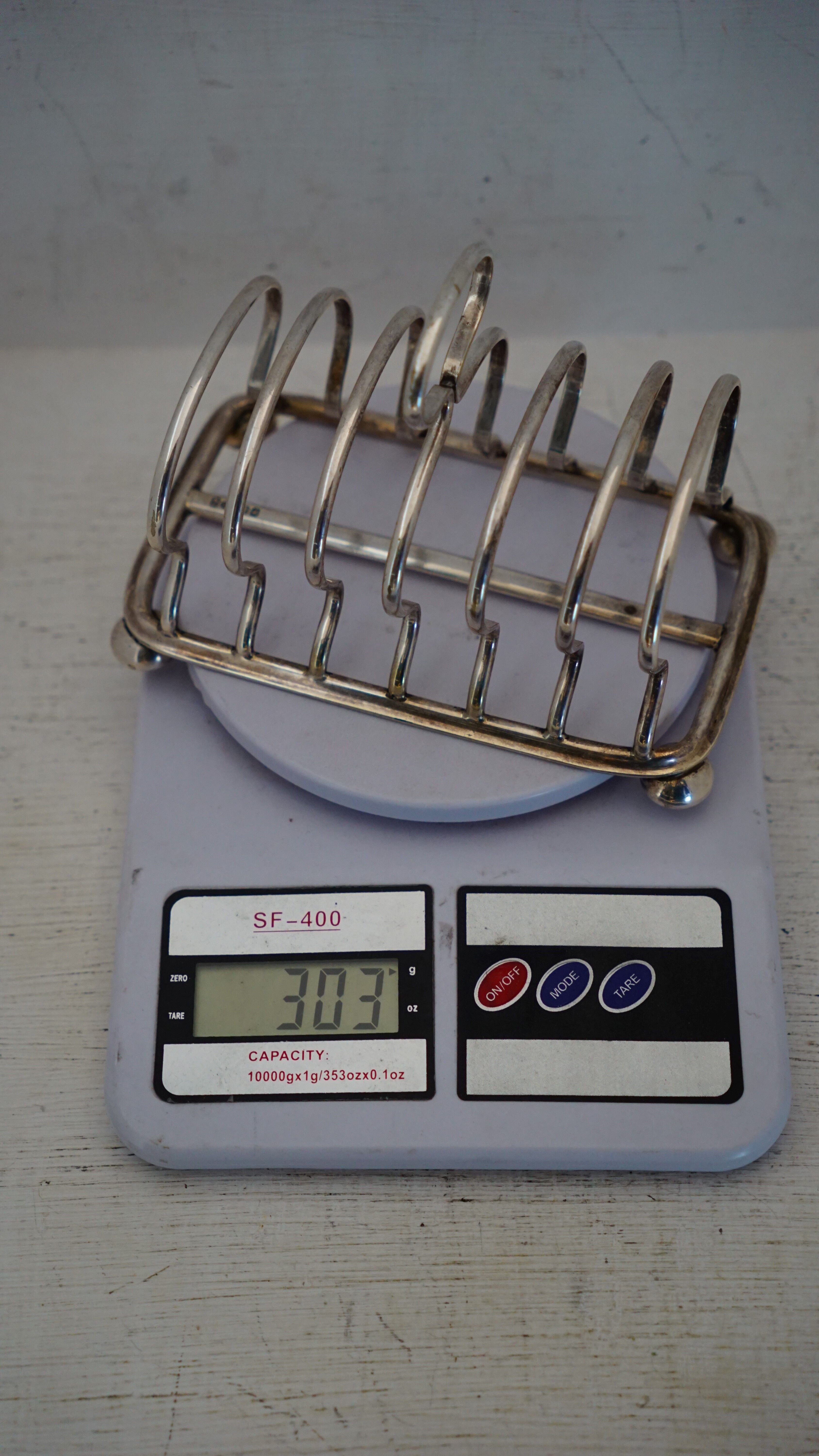 Butter dish and toaster English silverware