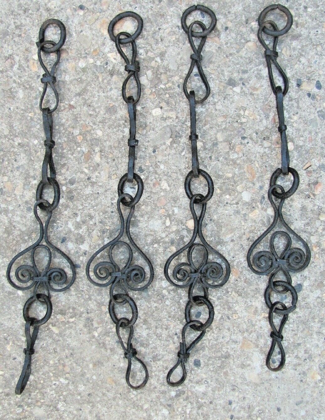 Chateau chandelier in wrought iron