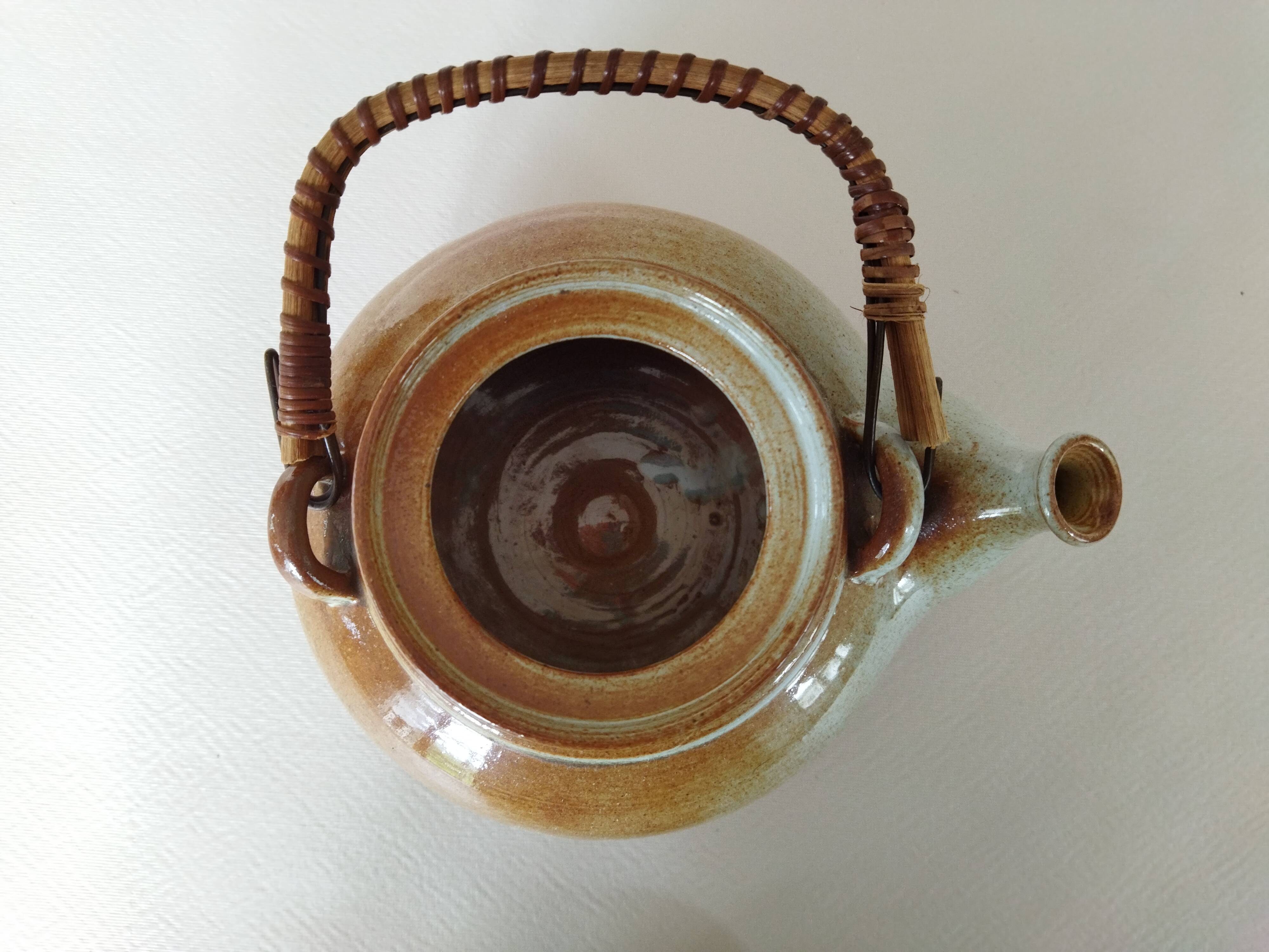 Montgolfier stoneware teapot 1960s