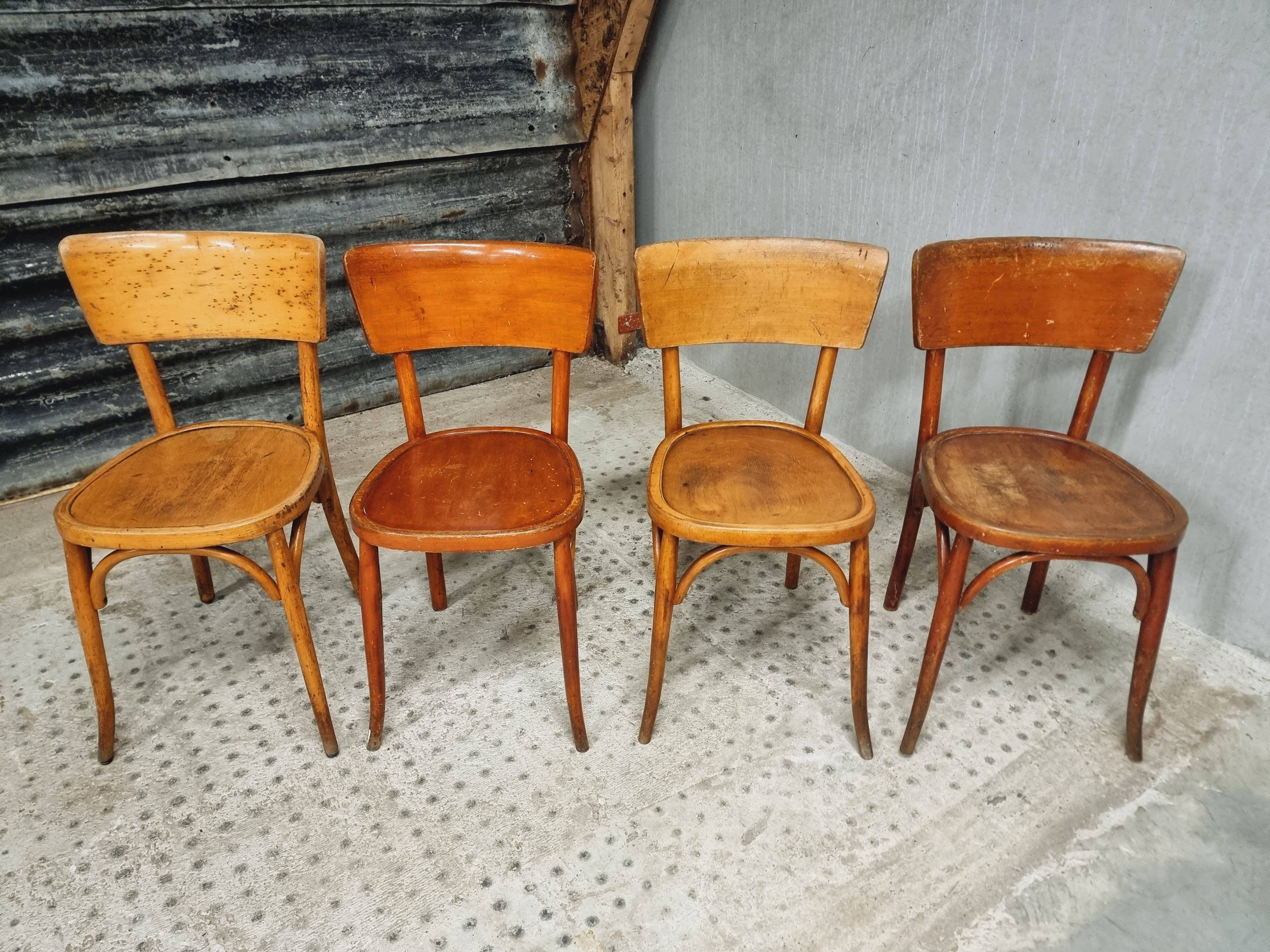 Old French cafe chairs set of 4 pcs