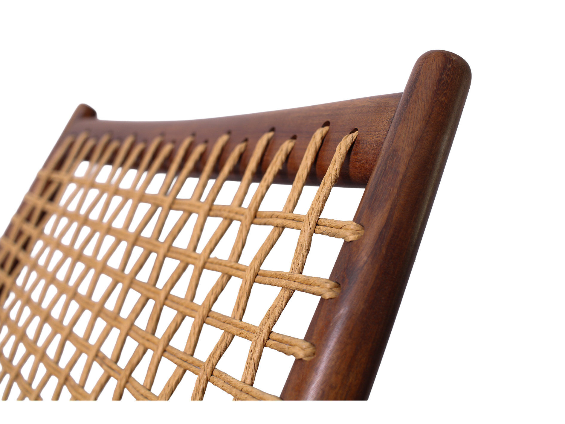 Rocking chair de style Fredrik Kayser des années 50 en teck.