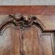 Pair of 18th century oak woodwork castle doors with putti