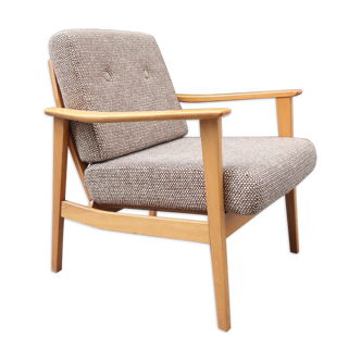 Armchair in wood and fabric 1960