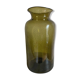 Large green blown glass vase