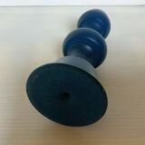 Scandinavian style blue wooden candle holder