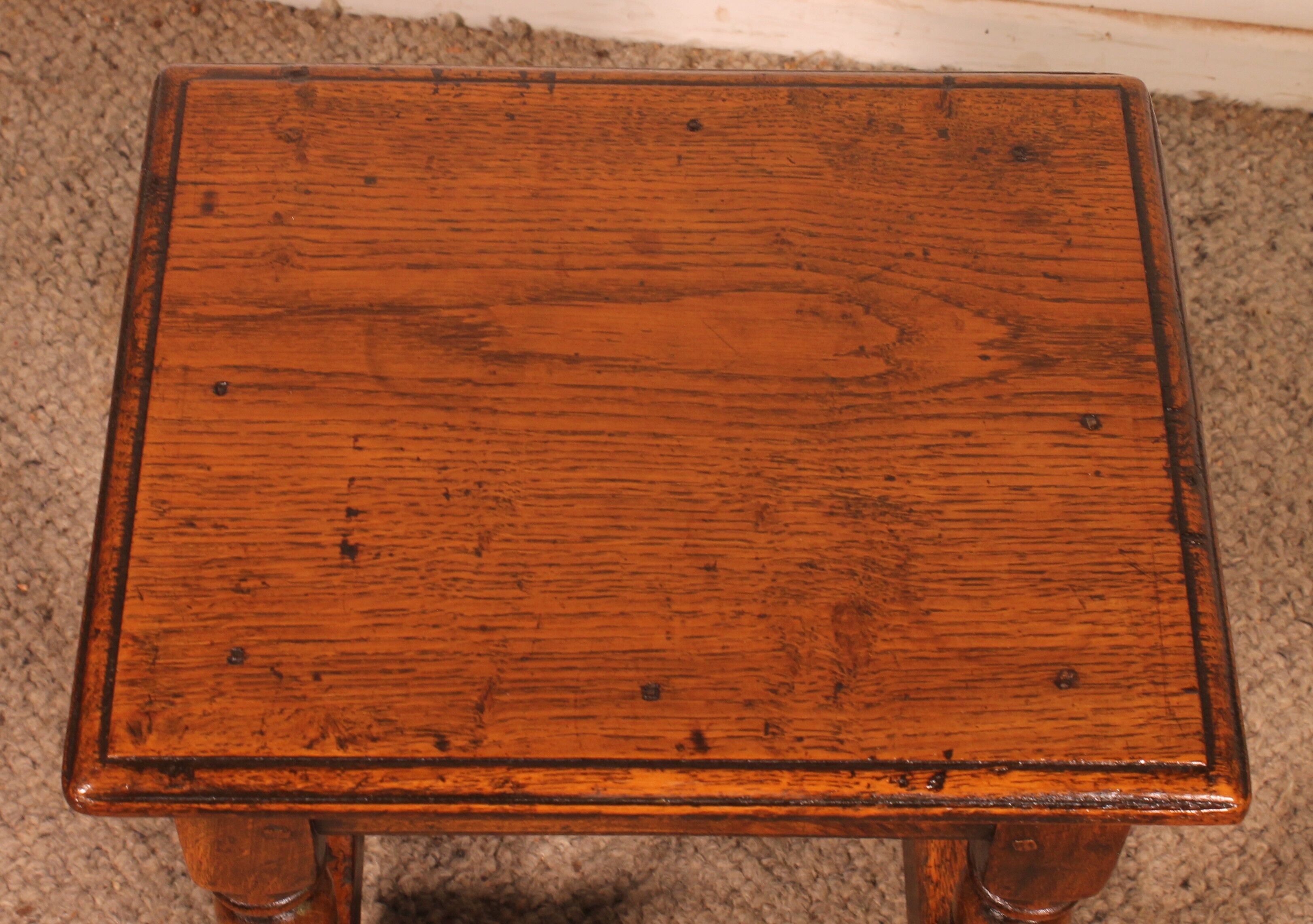 oak stool - 19th century