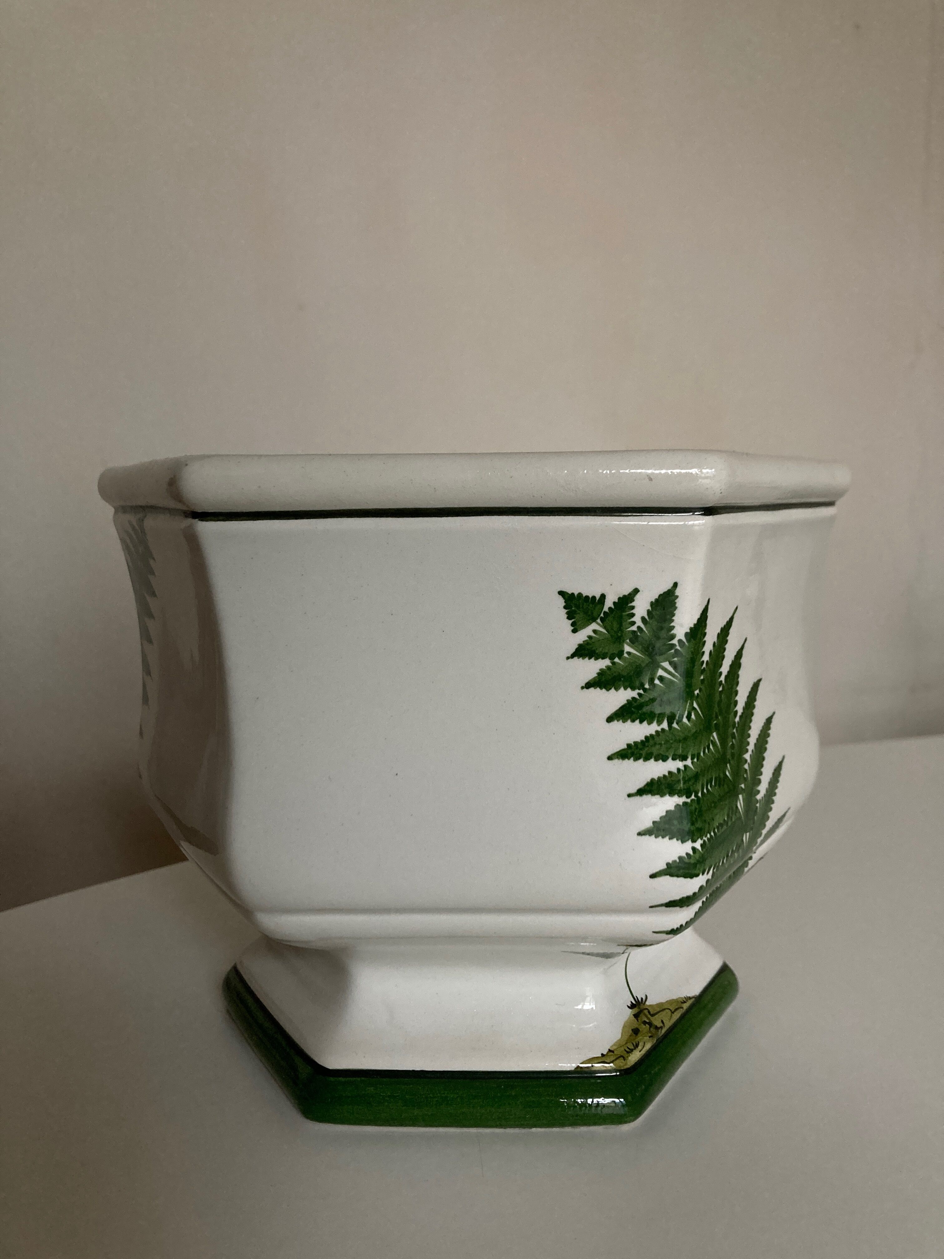 Cache pot 1960 ceramic Bassano neo classical Italian work