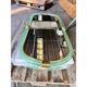 Italian Mirror in Green Water Torchon Torciglione Murano Glass by Simoeng