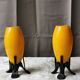 Pair of yellow vases "mickaël powolny and loetz"