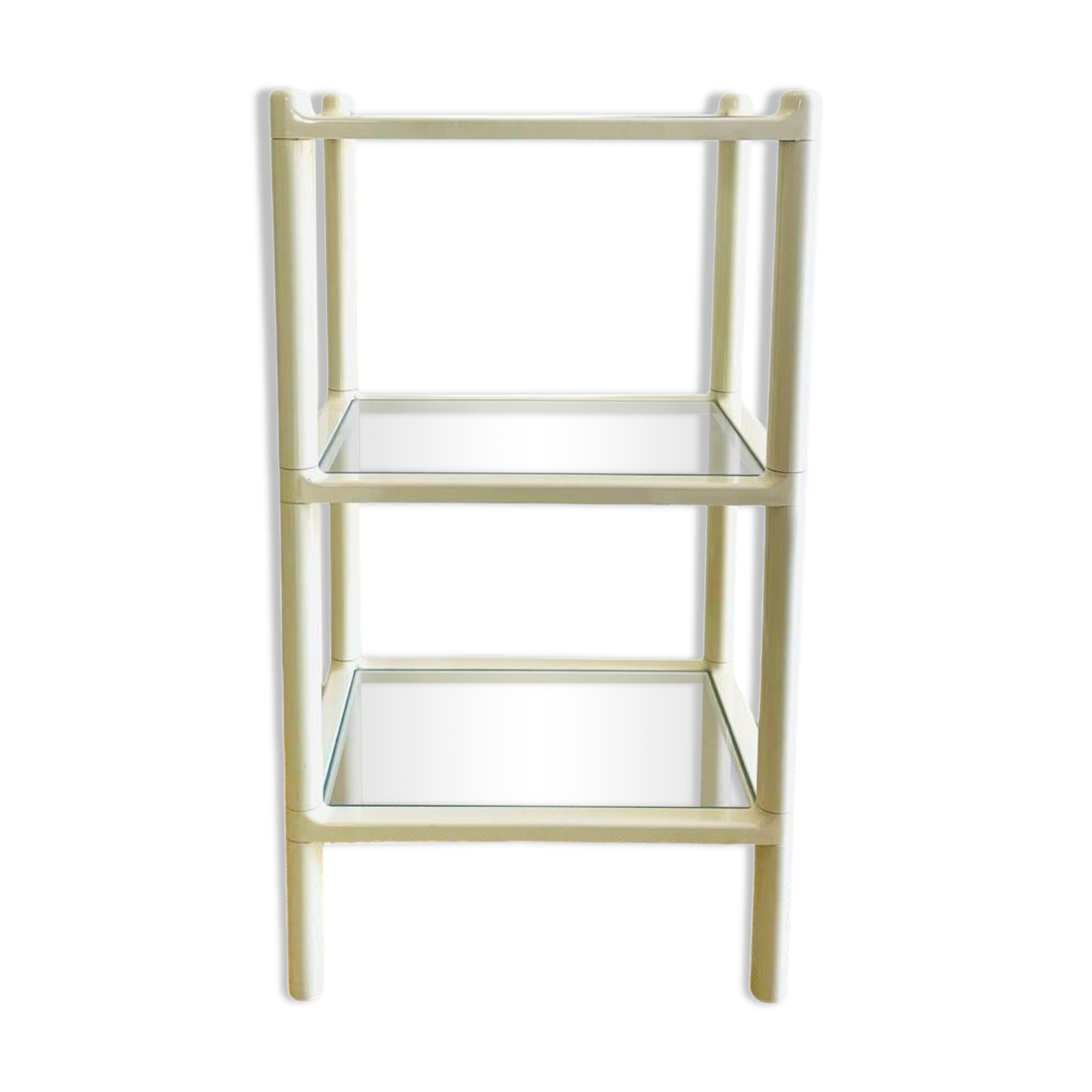 Off-white Bakelite shelf by Makio Hasuike for Gedy 1970