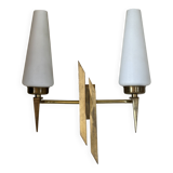 Vintage design solid brass wall light from the 60s