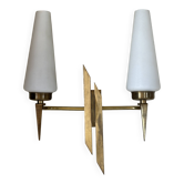 Vintage design solid brass wall light from the 60s