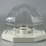 60s 70s ceiling lamp Glashütte Limburg Germany Plafoniere glass & metal