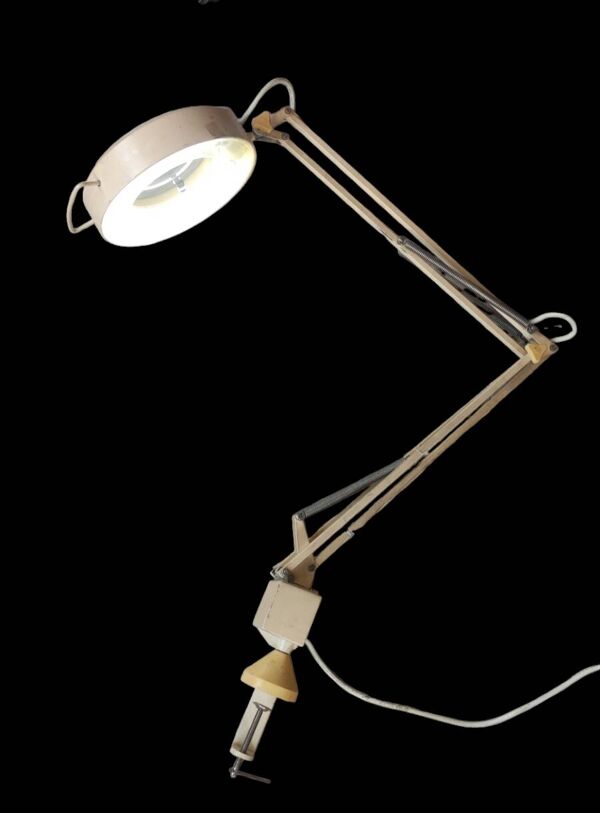 Grande lampe articulée loupe d atelier architecte vintage