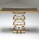 Brass and chrome console with 1970 Duchise glass tray