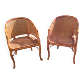 Pair of Caned Armchairs Retro – Bamboo Style / Vintage Chic retro by Grange