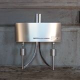 Vintage wall light, chrome steel wall light, Jean Gandelin wall light