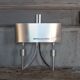 Vintage wall light, chrome steel wall light, Jean Gandelin wall light