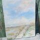 Oil painting on canvas signed seascape