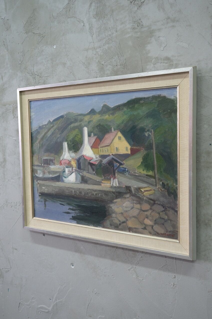 Erik Almgren, Swedish Modern Landscape, 1960s, Oil on Canvas, Framed