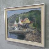 Erik Almgren, Swedish Modern Landscape, 1960s, Oil on Canvas, Framed
