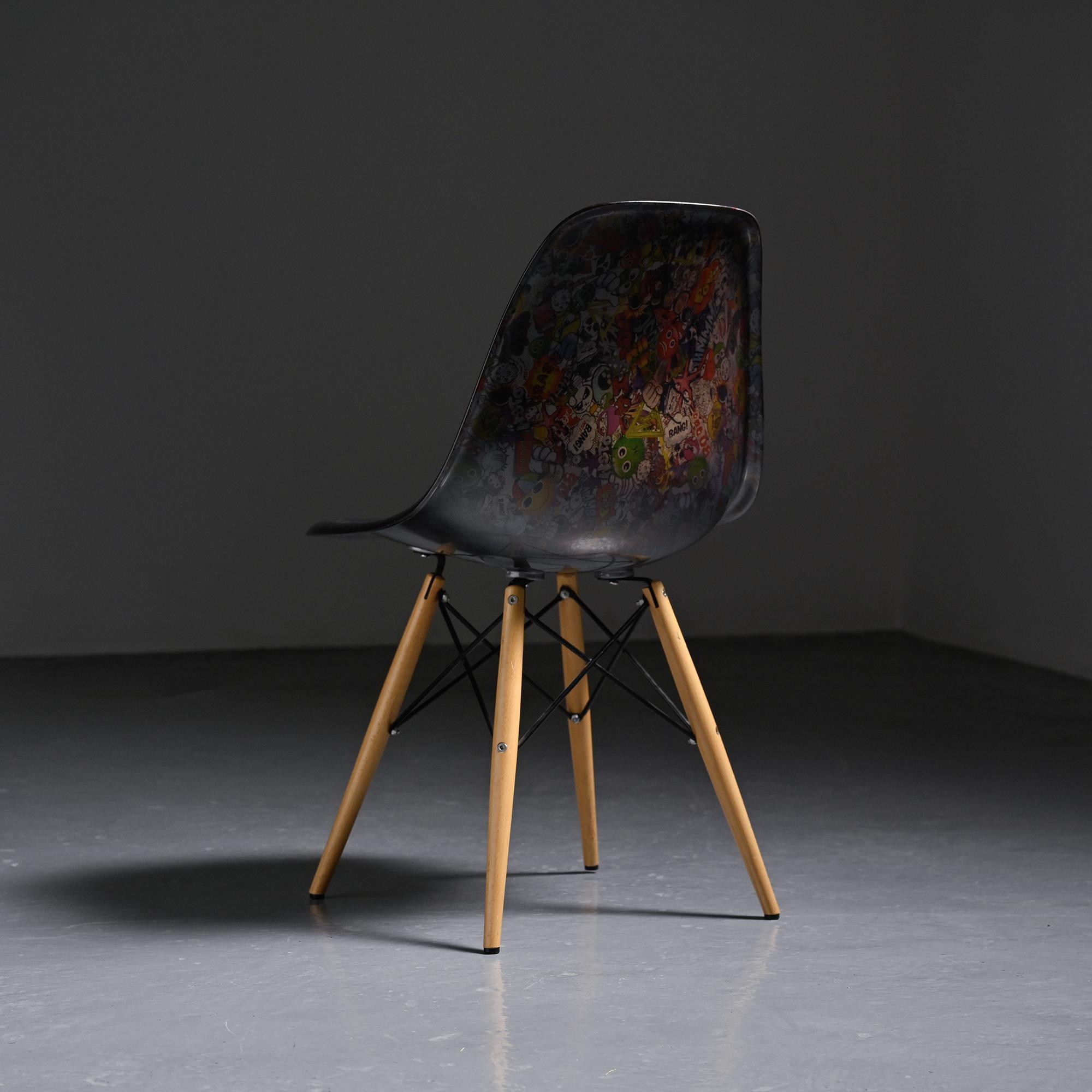 Eames chair customised by an artist, circa 2000